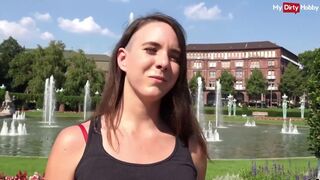 Fată turistică germană în aer liber anal dracu '