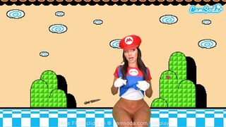 Sisi Rose's Big-fund cosplayje super mario maker with psysy squirt watch