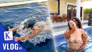 Petrecere la piscină, sex dur în stil francez