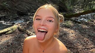 Adolescent blond seduce în sălbăticia canadiană, imens facial la sfârșitul anului