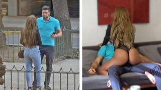 Fata fierbinte Venezuela devine bogat gringo pula în tanga negru