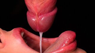 Închide imaginea: cel mai bun sex oral pentru pula ta! Limbaj ASMR și buze joc