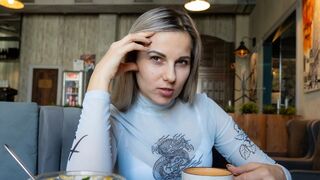 Vibrator telecomanda într-o cafenea aglomerata - Letty negru