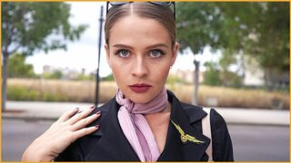 Hostess aer cald ma sedus - dracu 'ei și spray pe fata ei 4K - catecravet