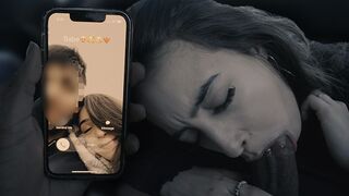 Adolescenta îşi înşeală prietenul şi suge pula uriaşă