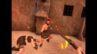 Justin joacă sex dur în nomad vr arena