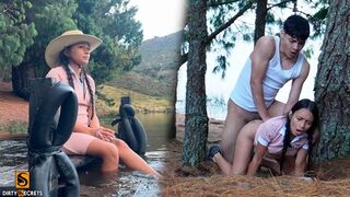 Lil timy mi-o trage tare în mijlocul pădurii