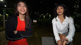 Pick-up public: găsit într-un parc și a atras într-un trio sălbatic
