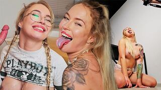 Selectaţi spray-uri uriaşe cu fete blonde cu sâni mari