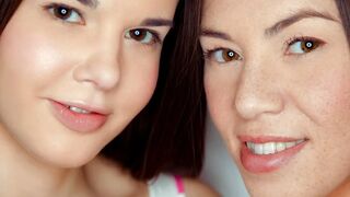 Baby Jewel şi Tiffany Joc lesbiana fierbinte cu obiect Hitachi